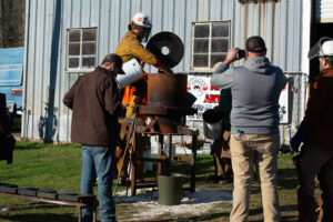 loading the furnace for iron pour in Eutaw, AL